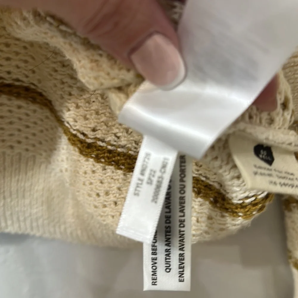 Madewell cream striped sweater size small.NWT - Picture 10 of 12